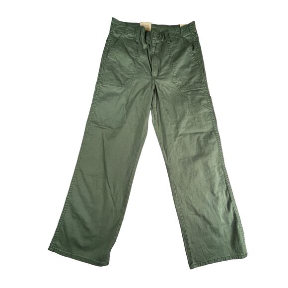 Levi's Pants Womens W29 L27 Green Combat Surplus Straight High-Rise Khaki NWT - Picture 1 of 10